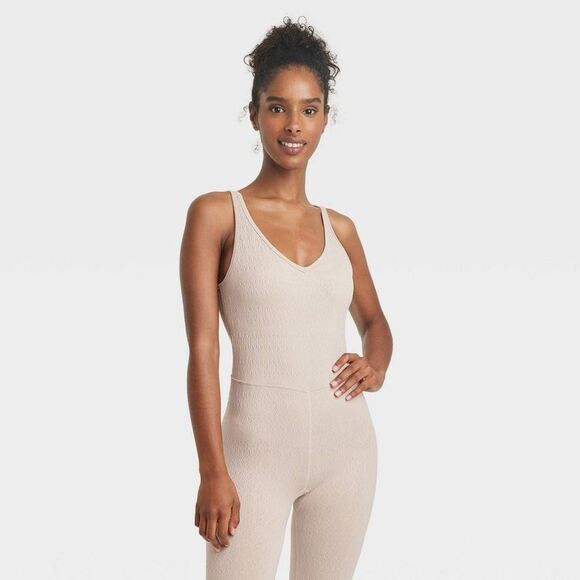 JoyLab - Women's Textured Seamless Bodysuit - JoyLab Silver - Picture 2 of 4